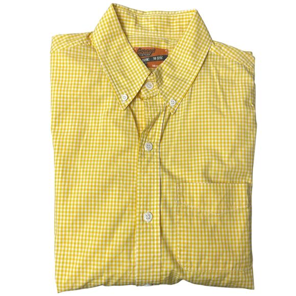 Band Of Outsiders for Barneys Shirt Mens S Yellow Gingham Long Sleeve Button Up - Picture 1 of 12